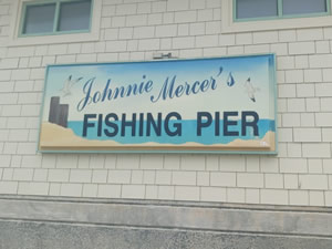 johnnie mercer fishing pier sign